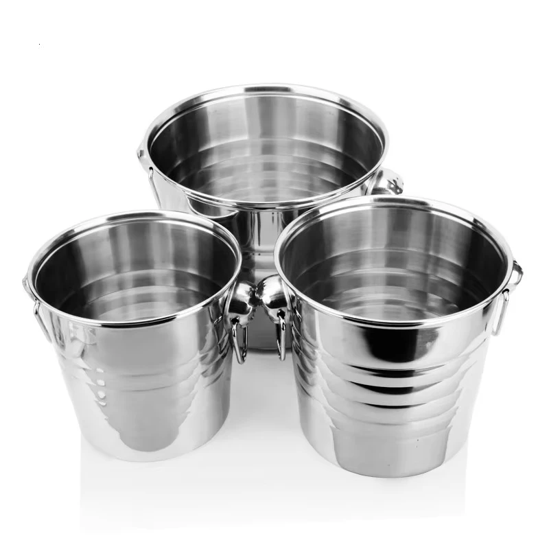 Ice Cube Maker Wine Beer Cooler Bucket 5l Stainless Steel Champagne Wine Beer Bucket For Ktv Bar Kitchen Party Barware
