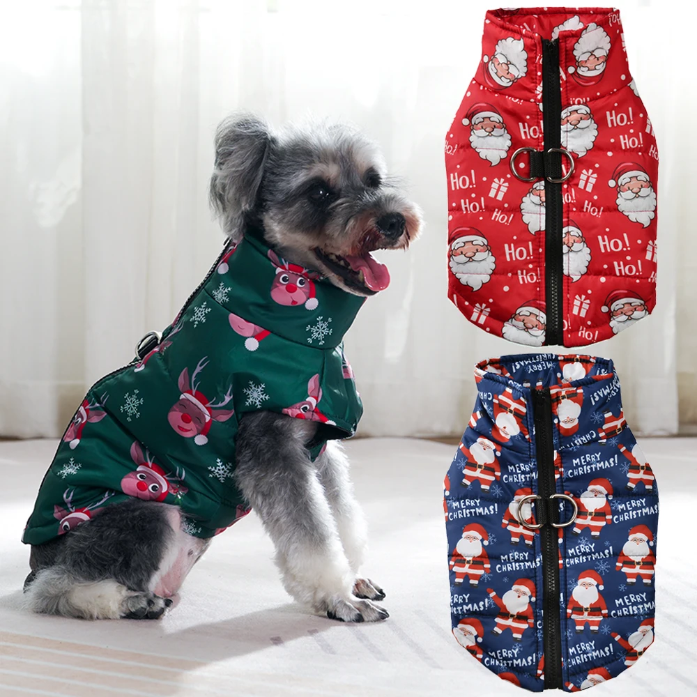 Waterproof Dog Jacket Soft Puppy Coat With High Collar Winter Warm Costume Chihuahua Vest For Small Dogs Christmas Pet Supplies 1