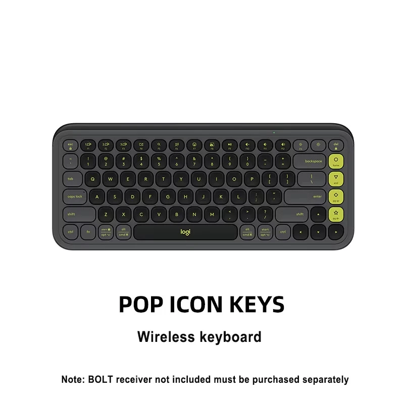 Logitech pop ícone teclas/555 teclado sem fio bluetooth conjunto de computador de escritório leve conveniente facilmente mudar três