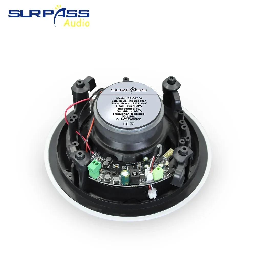 Bluetooth speaker 5.25inch, waterproof, active coaxial, ceiling, for wall installation