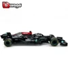 Bburago 1:43 2021 Mercedes AMG W12 E Performance #77 Valtteri Bottas Static Simulation Diecast Alloy Model F1 Racing Formula Car 3