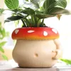 2024 Cute Plant Pot,Flower Planter,Mushroom Ceramic Small Plant Pot,Cute Decorative Succulent Pot for Indoor & Outdoor Plants 5