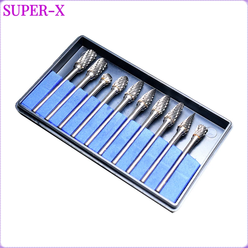 

10PCS/box Dental Burs Drills Nitrate Tungsten Steel Carbide Burs Dental Lab Material 2.35mm Dental Polishing Burs