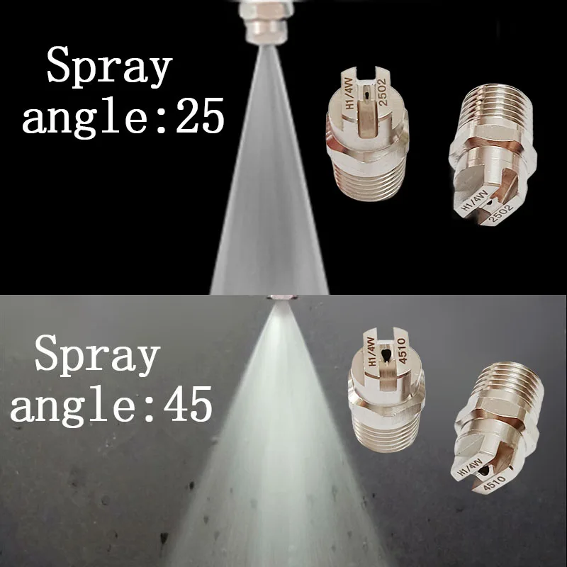 Spray Nozzle Garden Spray Nozzle Flat Fan Nozzle 25/45 degree flat fan Vee Jet water spray nozzle Jet cooling nozzle Industrial flat fan jet spray nozzle