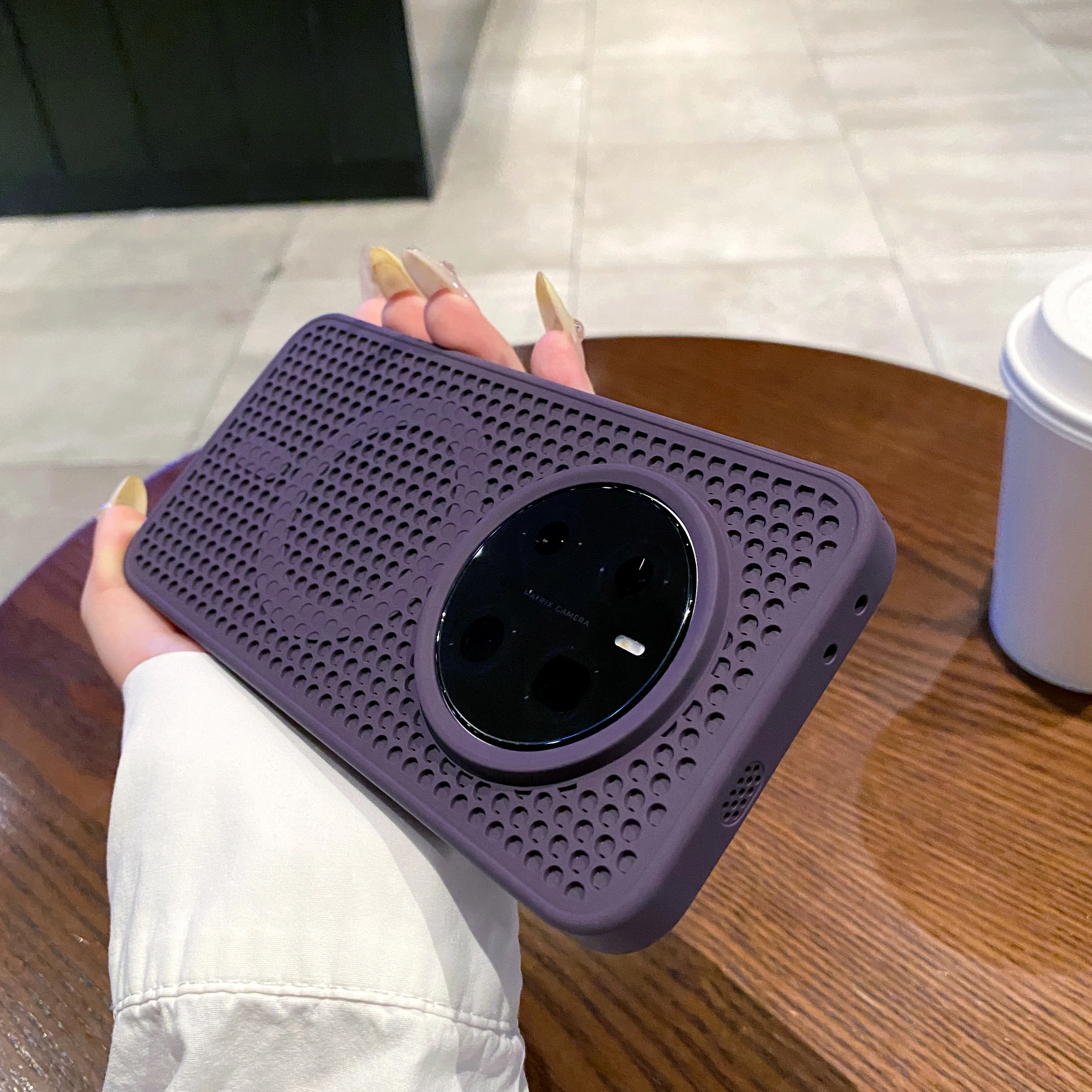 Magnetic Cooling Mesh Heat Dissipation Case with Matte Bumper and Wireless Charging Support