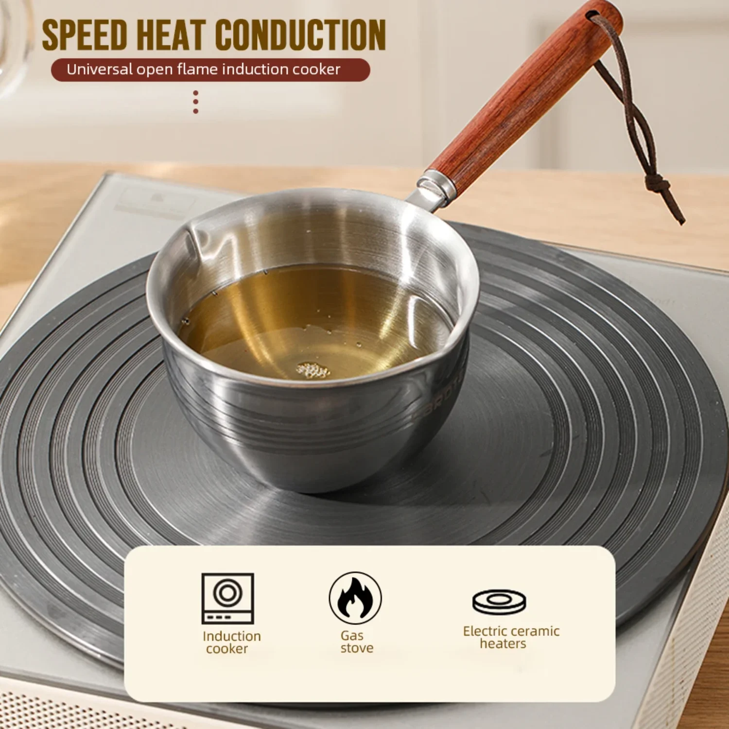 Hot Oil Pot Milk Pan Stainless Steel Mini Hot Milk Pot Small Saucepan Boiling Butter Melting Butter Warmer Kitchen Pan