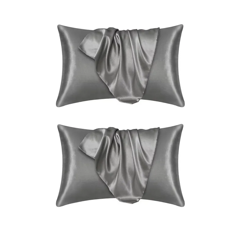 Luxurious 100% Silk Pillowcase - Silky Satin Hair Beauty & Comfort Pillow Cover for Home Decor (1 or 2 Pack)