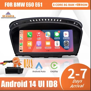 Wireless Apple CarPlay Android 15 Auto Car Multimedia For BMW 5 3 Series E60 E61 E62 E63 E90 E91 E92 E93 CCC CIC Radio GPS 4G