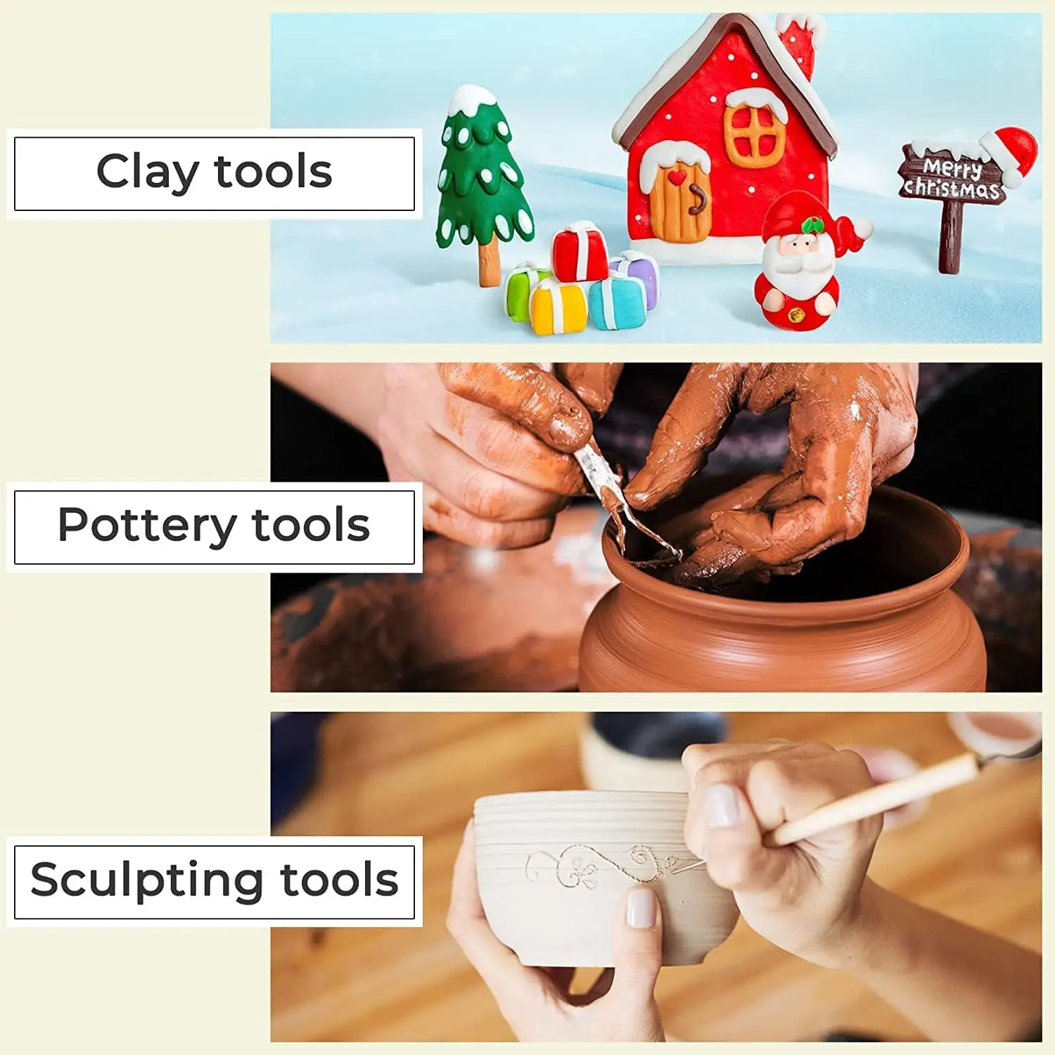 6-piece clay tool kit pottery tools and carving tools polymer modeling clay cutter sculpture set for carving ceramics molding polymer clay tools pottery tools clay sculpting tools pottery sculpting tools clay craft tool
