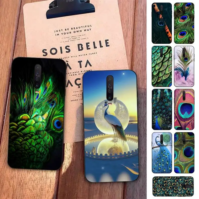 

Peacock feather Phone Case for Redmi 5 6 7 8 9 A 5plus K20 4X S2 GO 6 K30 pro