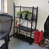 Nordic iron Kitchen Cabinets Folding Storage Rack Multi-layer Kitchen Pan Microwave Storage Rack Home Bathroom Mobile Rack R 3
