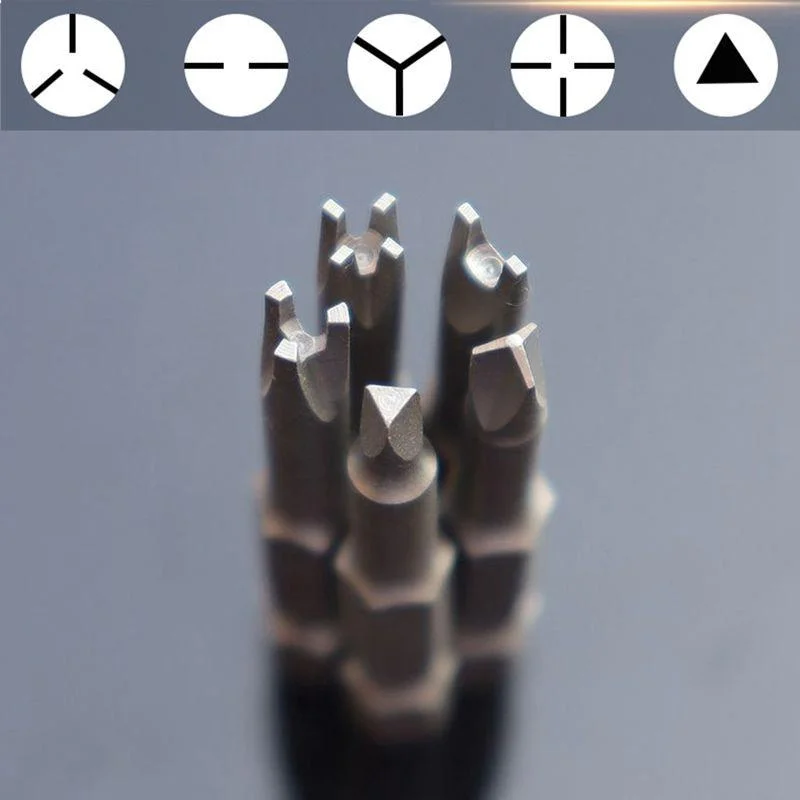 Screwdriver Set Special shaped Screwdriver Set 50mm U-shaped Y-Type Triangle Inner Cross Three Points Screwdriver Bit Tool 5Pcs screwdriver set