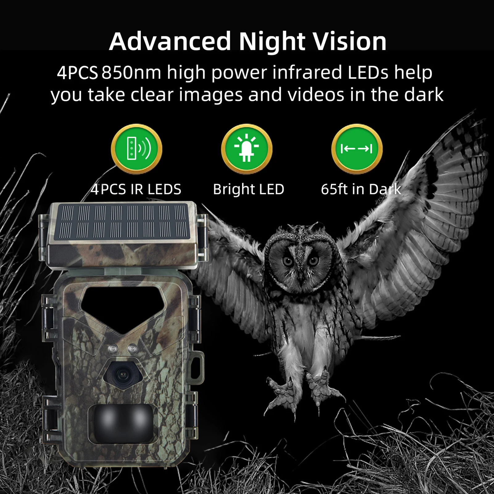 Versatile Hunting Game Camera 20MP/1080P Hunting Camera 0.3s Trigger Speed Night Vision Motion Activated Trail Camera