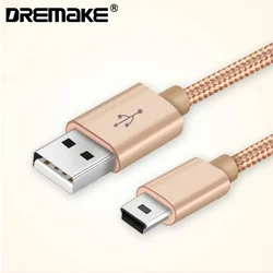 Mini USB 2.0 Cable Braided,USB-A to Mini-B Charger Cord Compatible for PS3 Controller, Digital Camera, Dash Cam, MP3 Player Sync