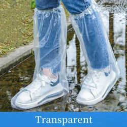Waterproof Non - Slip Disposable Outdoor Shoe Covers - 5 pairs (Transparent)