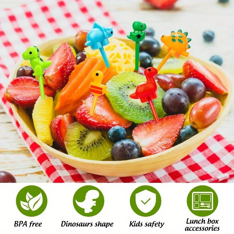 Cartoon Fruit Fork Food Appetizer Toothpicks 22pc/set