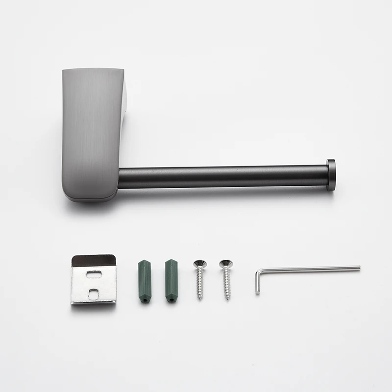 Toilet Paper Holder Bathroom Hardware Accessories Wall Mounted Zinc Alloy Gun Gray