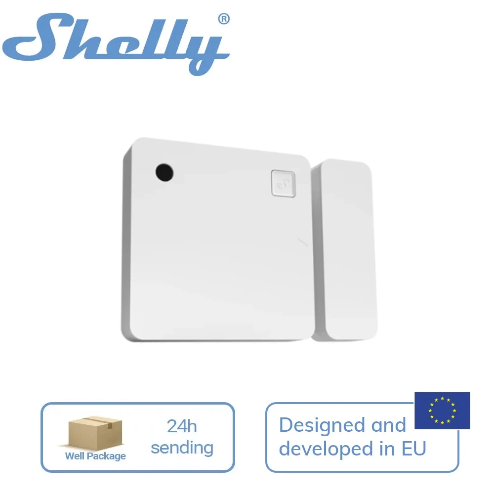 

Shelly BLU Door/Window Bluetooth Operated Sensor Detects Reports Opening Closing Doors/Windows Measures Tilt Angle Luminosity