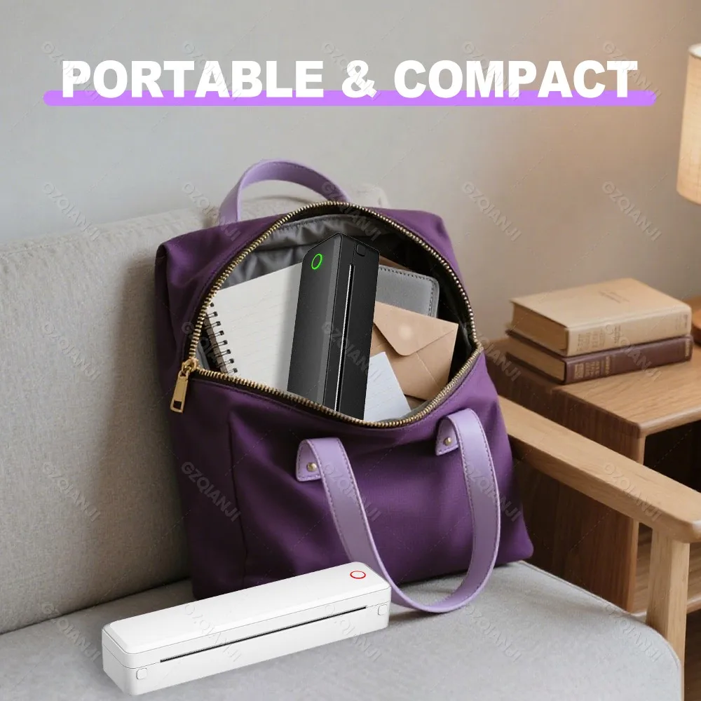 A4 Portable Thermal Printer Tattoo Stencil Transfer Maker for Wireless Office Travel Inkless Printing Supports Phone & PC