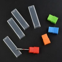Nail Art Drill Display Clear Nail Drill Bit Holder Storage Box Empty Container Milling Cutter Displayer Nail Accessories Tool 2