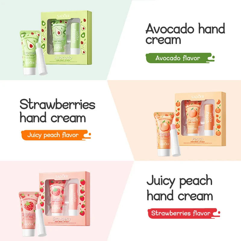 Avocado Hand Cream and Lip Balm Set – Deeply Nourishing, Locks in Moisture