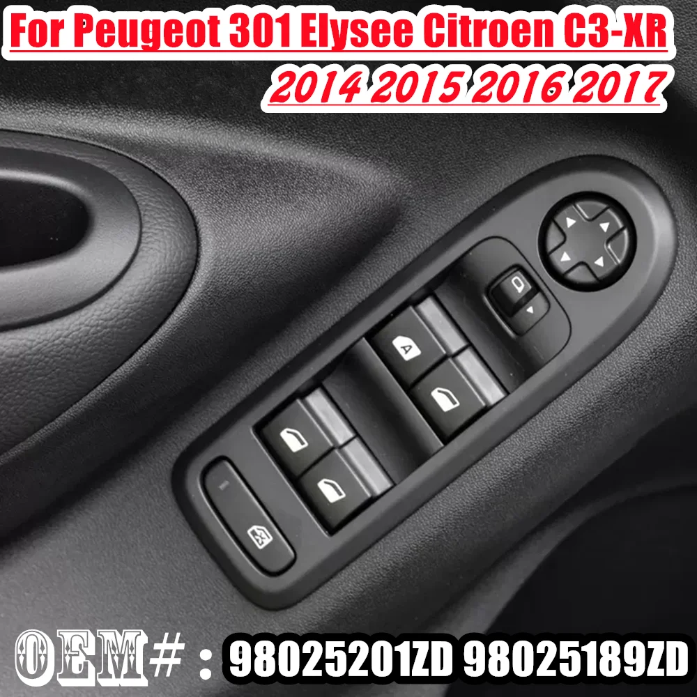 

Для Peugeot 301 Elysee Citroen C3-XR 2014 2015 2016 2017 водительский Электрический переключатель главного окна 98025201ZD