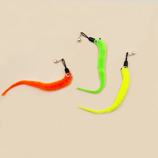 5-Pack, Cat Teaser Replacement Head, Cat Toy Caterpillar, Plush Toy Fishing Rod Replacement Head, Cat Teaser Cat Interactive Toy 2