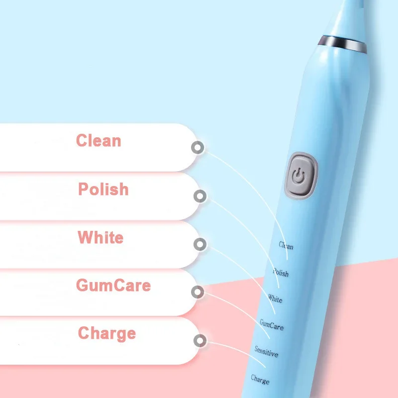 Electric Toothbrush Ilike Sonic Electric Toothbrush Men Women Adult Household 5 Mode USB Charger Rechargeable Soft Hair IPX7 Waterproof Brush