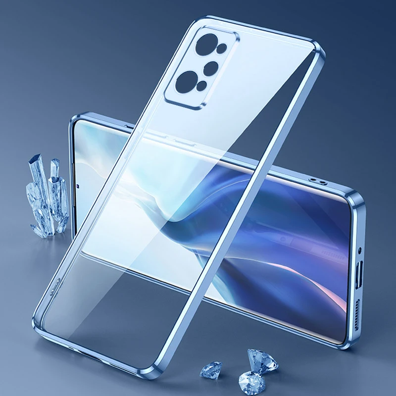 Luxury Plating Clear Silicone Bumper Case - Transparent Back Cover