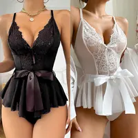 Lingerie transparente en dentelle pour femme, sous-vêtements transparents, Kits de soutien-gorge féerique, ensemble pyjama délicat, ensembles érotiques fins 1