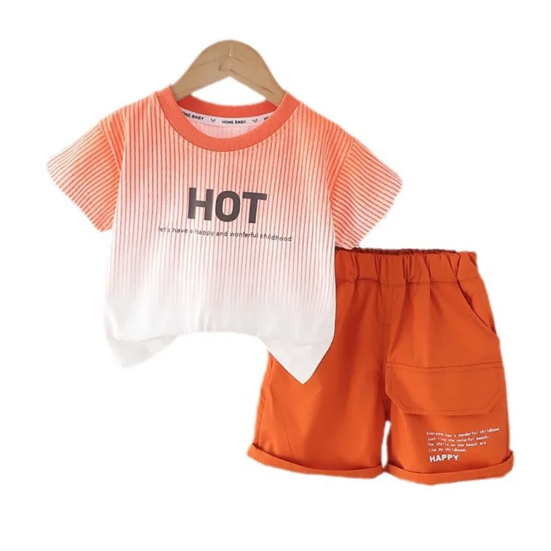 

New Summer Baby Girls Clothes Suit Children Boys Casual Letter T-Shirt Shorts 2Pcs/Sets Toddler Sports Costume Kids Tracksuits