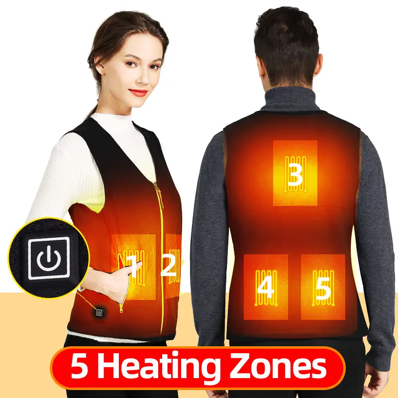 Unisex Rechargeable Electric Heated Fleece Vest