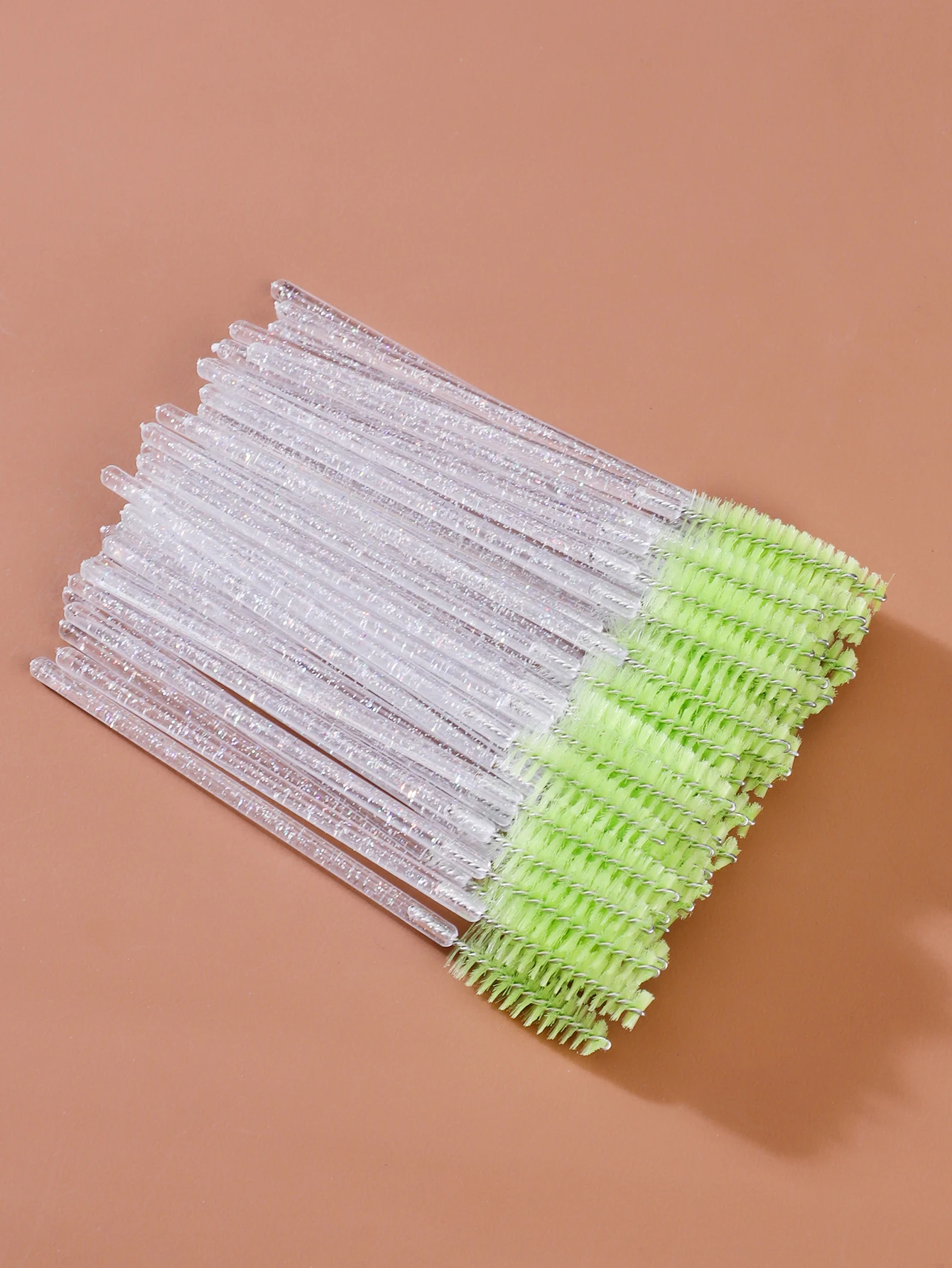 Disposable Crystal Eyebrow & Eyelash Brush Set - 50pcs Cosmetic Beauty Tools