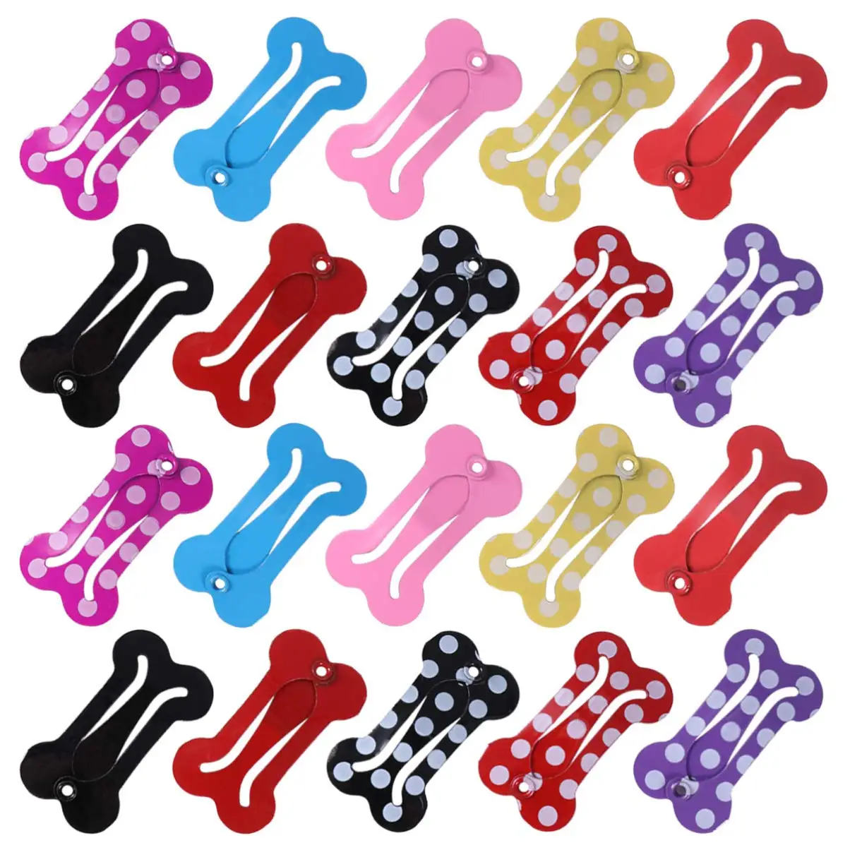 

100pcs Bone Design Small Dog Cat BB Hair Clips 2.5CM Yorkshire Hairpin Fashion Cute Pet Headdress Pet Hair Accessories
