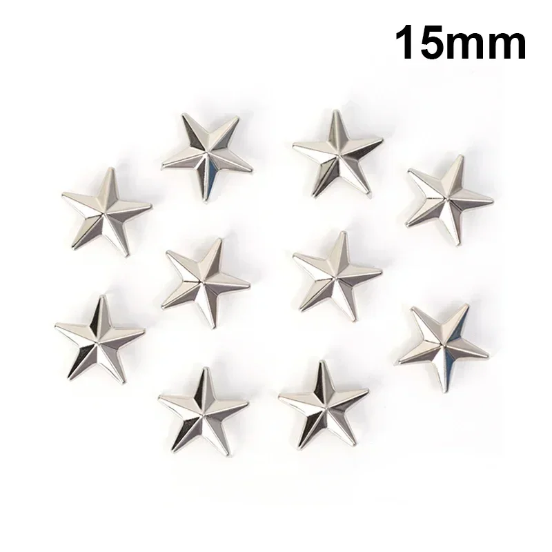 Silver Metal Star Punk Rivets for DIY Fashion Accessories