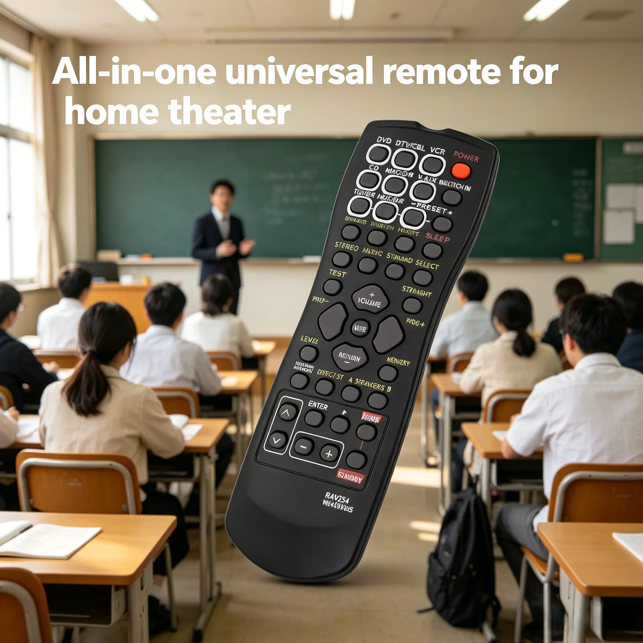 RAV254 교체용 리모컨, 야마하 홈시어터 AV 리시버 HTR-6030 RX-V450 RX-V460 HTR-5930 호환
