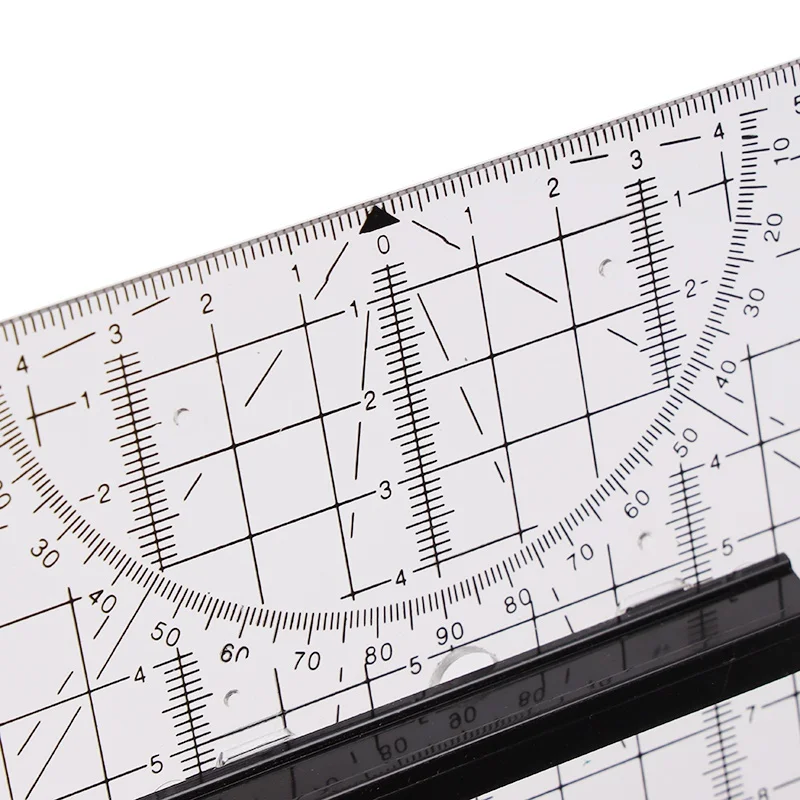 1Pc 20cm 다기능 드로잉 삼각자(핸들 각도기 포함) 디자인 문구용
