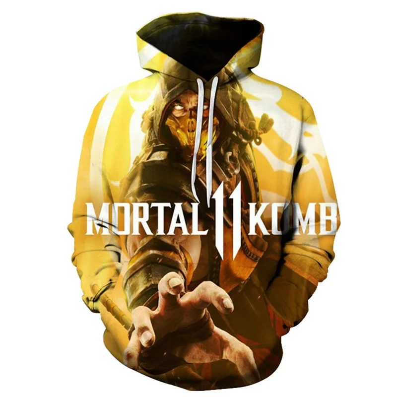 thumbnail image 1 of Sudadera con capucha con estampado 3D del juego Mortal Kombat para adolescentes, sudaderas informales de gran tamaño para hombre, sudaderas para hombres, 1 of 4
