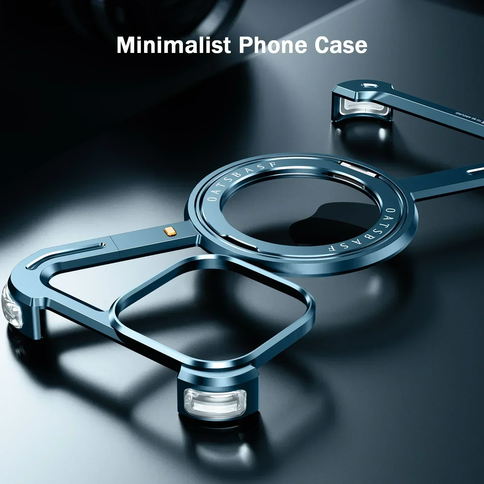 Eary Frameless for iPhone 16/15/14/13 Pro max Phone Case Compatible with MagSafe Shockproof  Protective Cover Plus Metal Shells