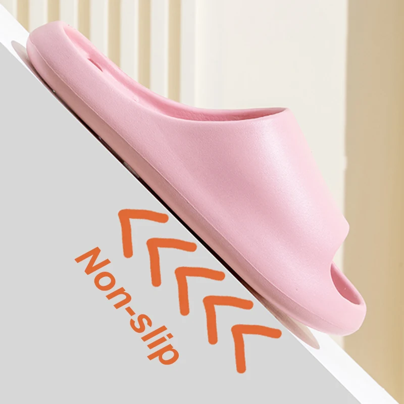 Home Bathroom Non-Slip Slippers Women Soft Sole Platform Couple House Slippers Summer Comfortable Flat Heel Indoor Slides 2025 4