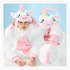MICHLEY White Unicorn Warm Winter Baby Rompers Winter Halloween Infant Costume Clothes Toddler Bodysuits Pajamas Jumpsuit Girls