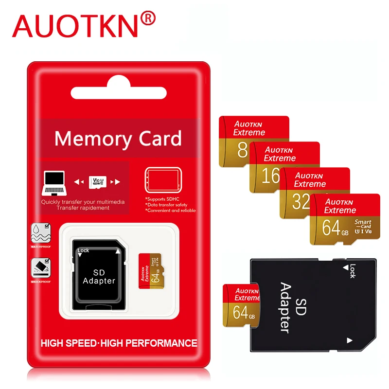 High-Speed Memory Card Bundle with Free Adapter – Multiple Storage Capacities