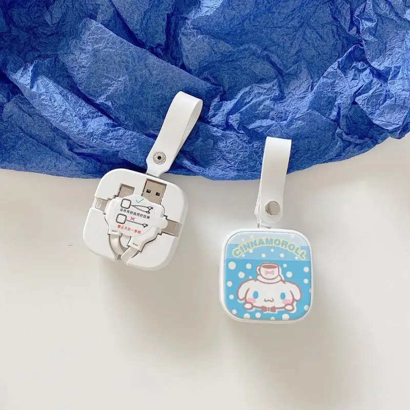 

Sanrio Kuromi Cinnamoroll Mymelody Scalable Portable Fast Charging Data Cable Is Suitable for Android Apple Phone Charging Cable