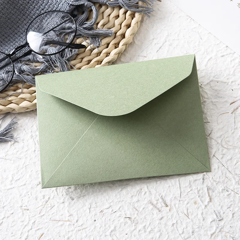 Envelope for Invitations Postcards Giftbox Message 300g Green Paper Wedding Business Storage Bag Supplies 20pcs/lot 16x12cm