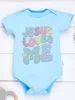 Bodysuit Jesus Loves Me Print Baby Boy Girl Short Sleeve Jumpsuit Newborn Toddler Infant Cute Rompers Child Onesie 4