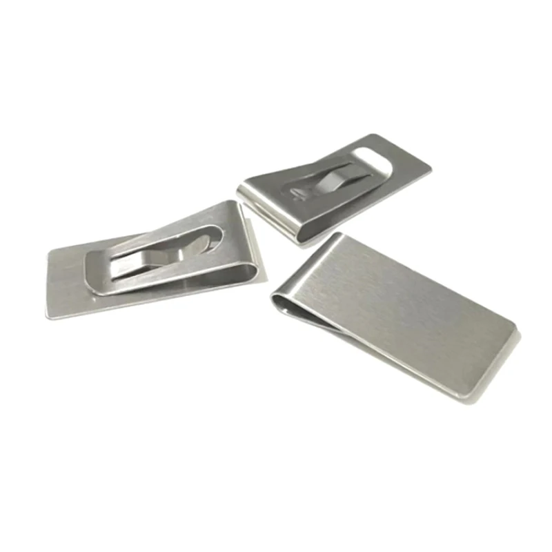 NEW Money Clip Mens Stainless Steel Silver Cash Holder Male Mini Purse Metal Bill Clamp Slim Pocket ID Credit Card Folder 2024 6