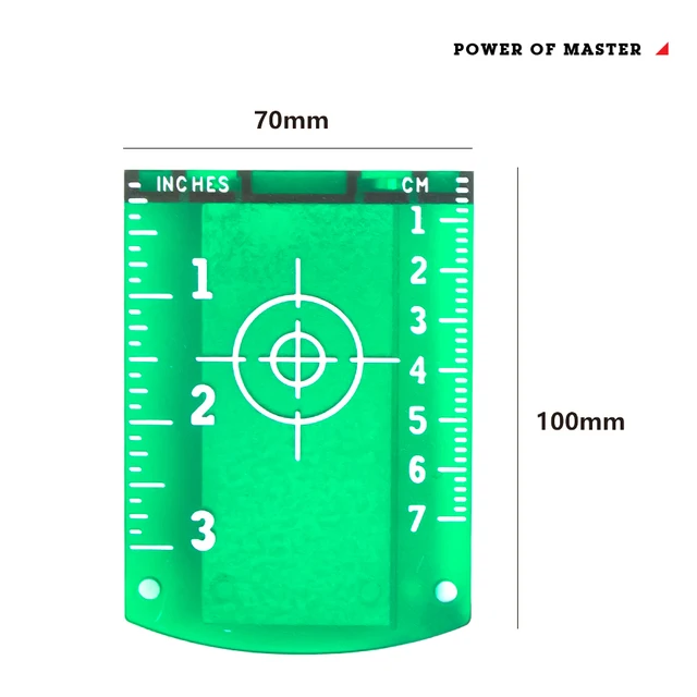 HILDA Laser Level Target Board Red/Green Line Beam Distance Plate