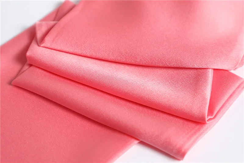 S8a1685eed26d4bfca999b4868816db2dA Solid Color Neckerchief Long Hair Scarves Female Silk Satin Neck Scarf For Women 14x145CM Fashion Headbands Plain Bag Scarf Mallzona