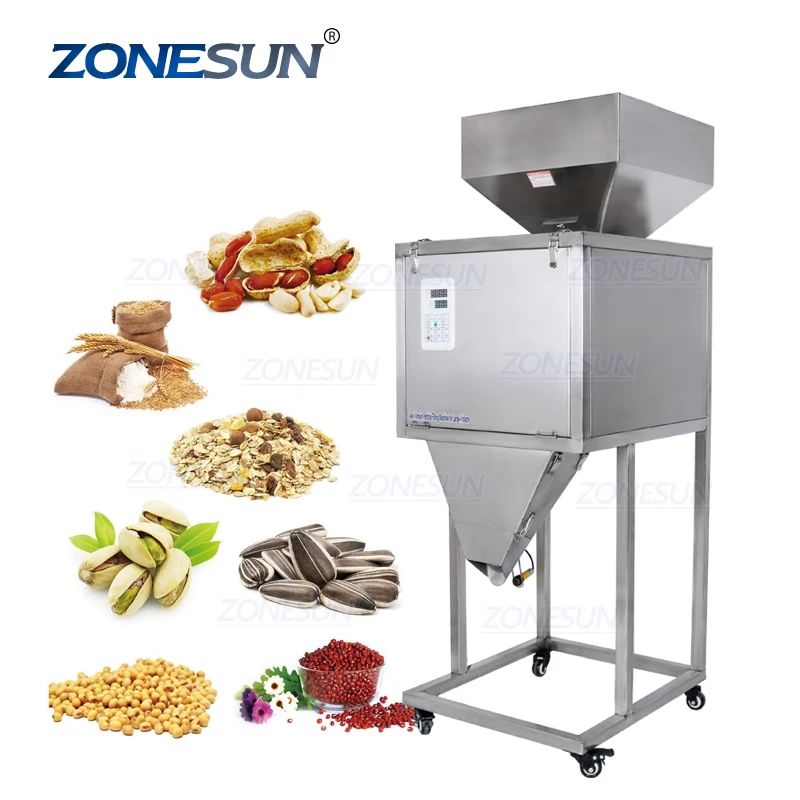 ZONESUN ZS-9999C 9999G Semi Automatic Granules Coffee Quantitative Weighing Small Powder And Filling Machine