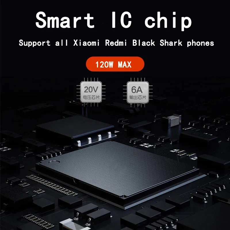 High-Power 120W USB Type-C Charger Cable, 6A Fast Charging